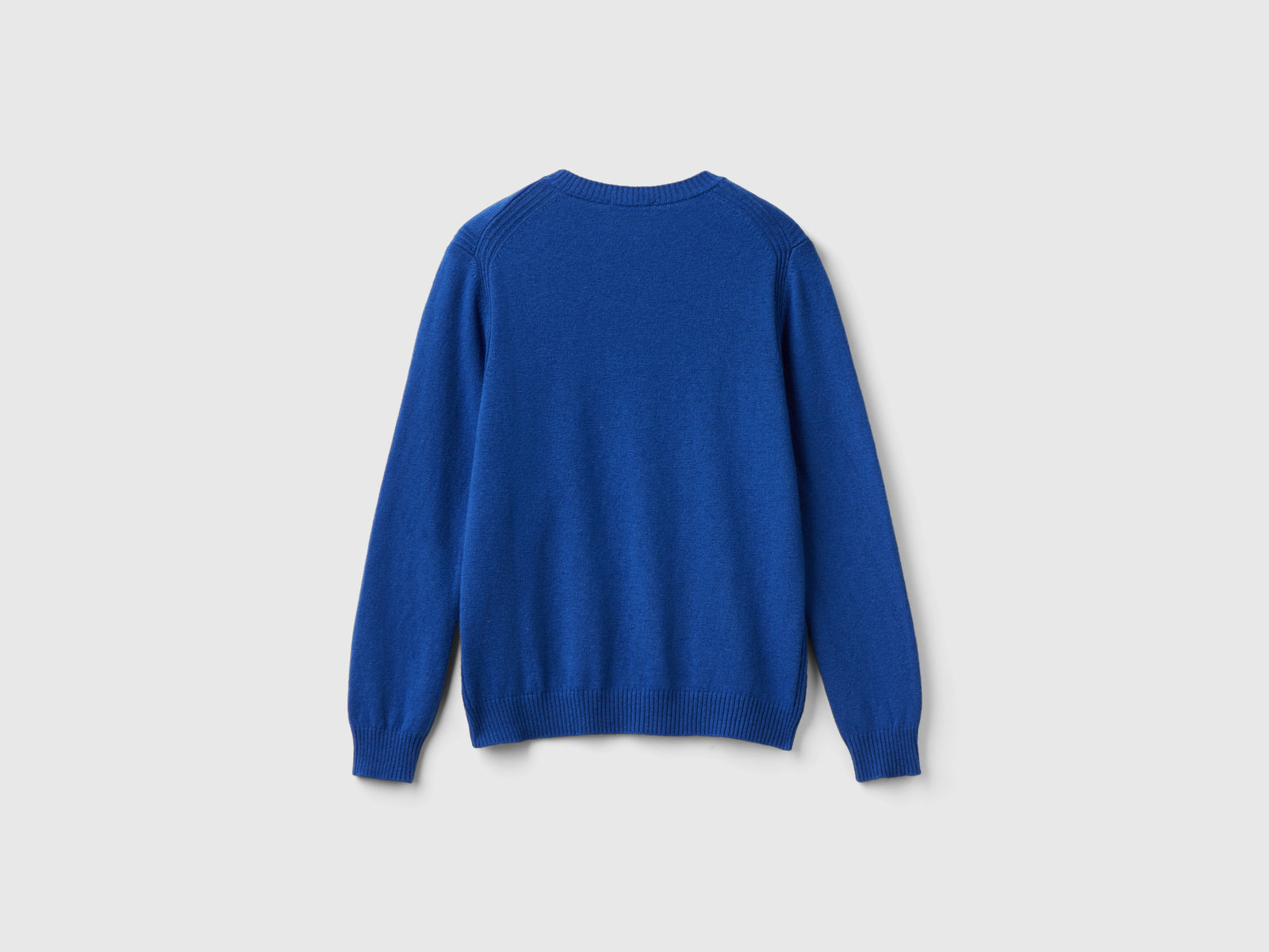 Maglia in misto lana e cashmere da bambino blu 2 | Benetton Outlet