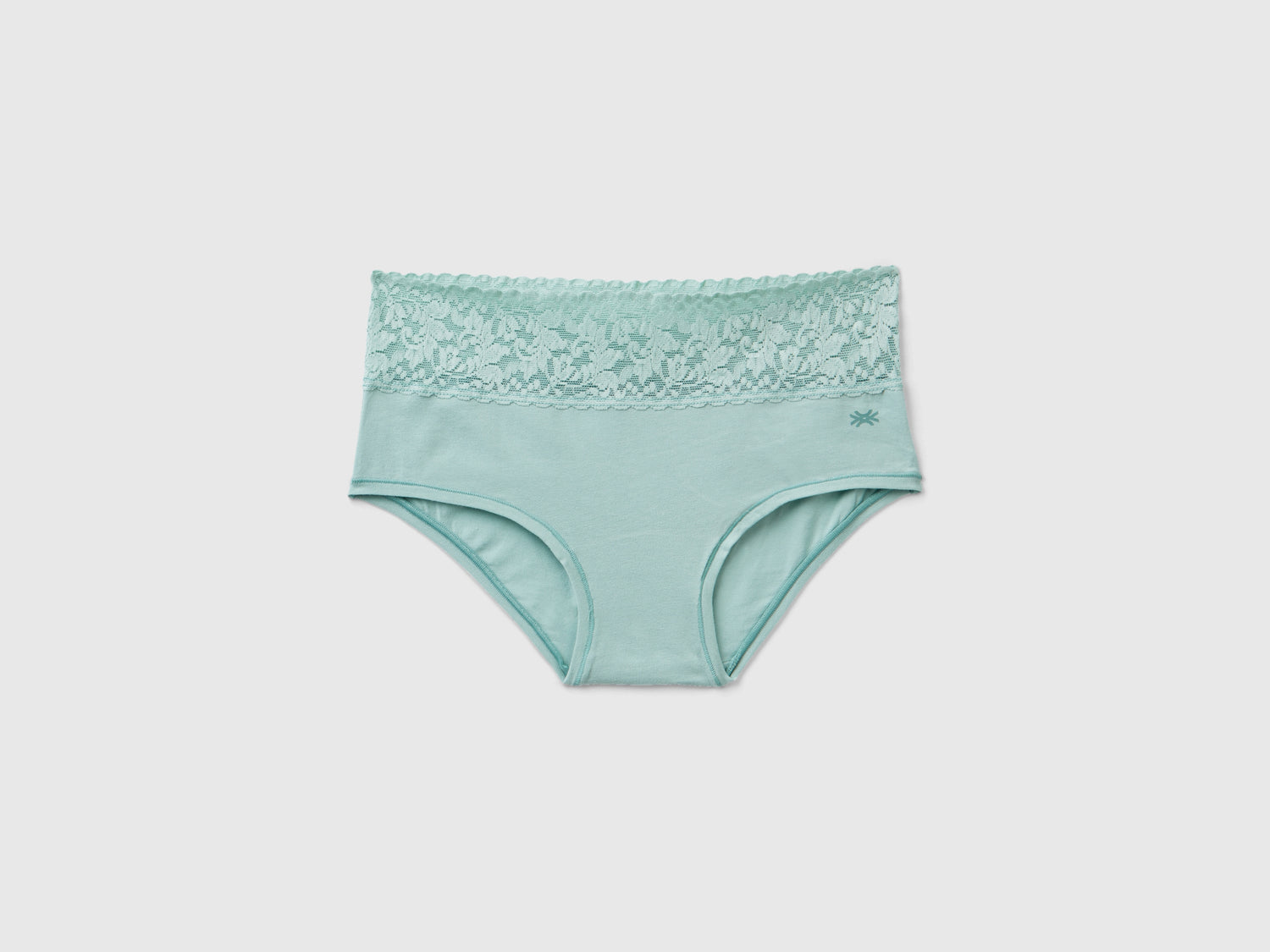 Slip in cotone bio super stretch da donna verde acqua | Benetton Outlet