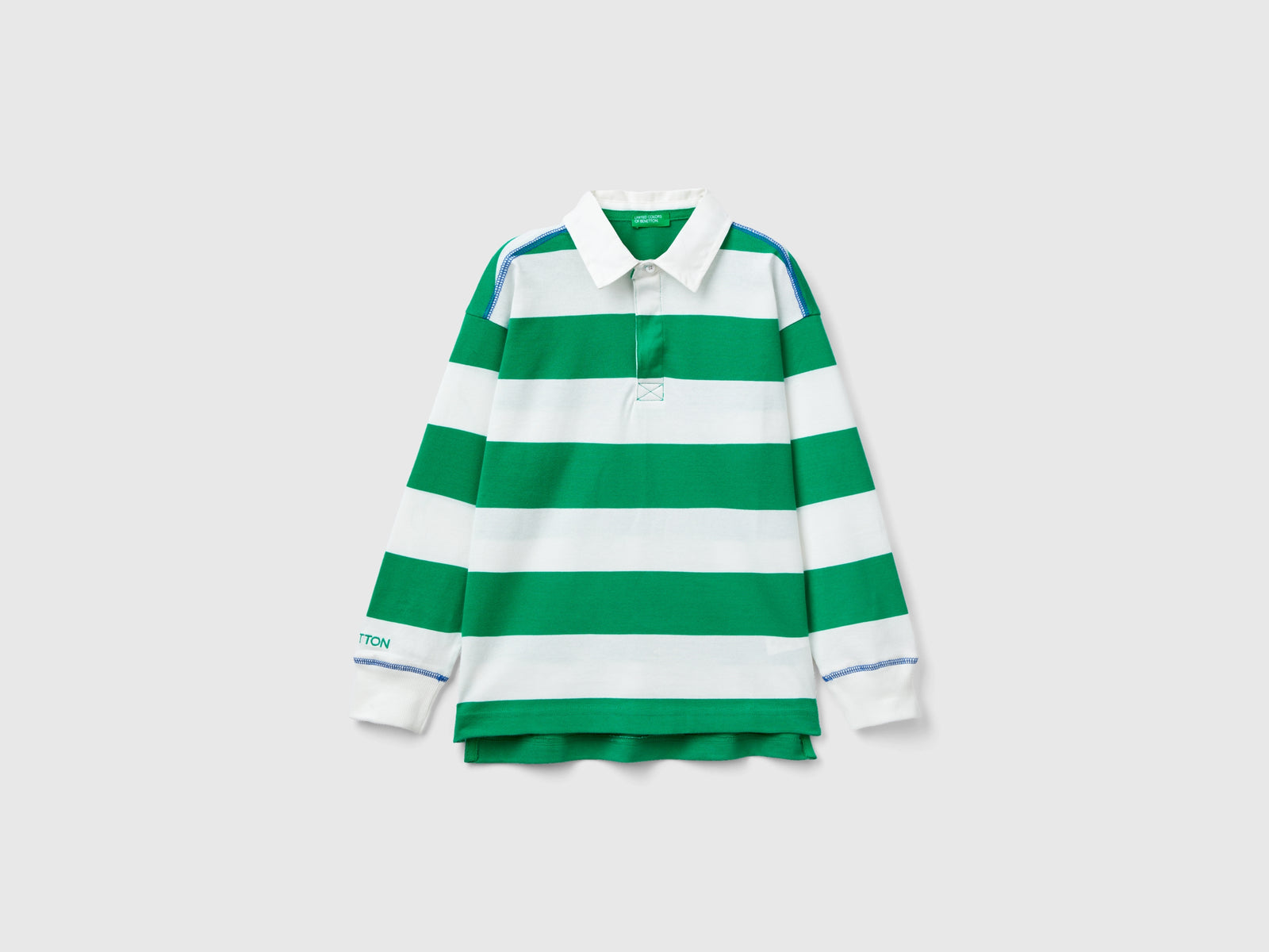 Polo rugby a righe verde e da bambino multi-color | Benetton Outlet