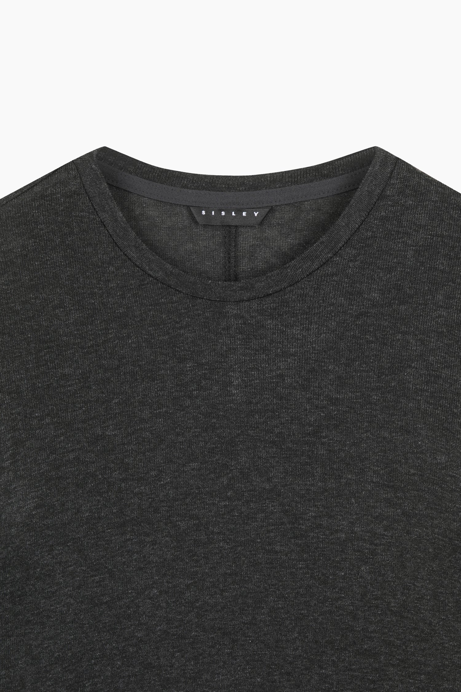 T-shirt girocollo aderente da donna grigio scuro 3 | Sisley Outlet
