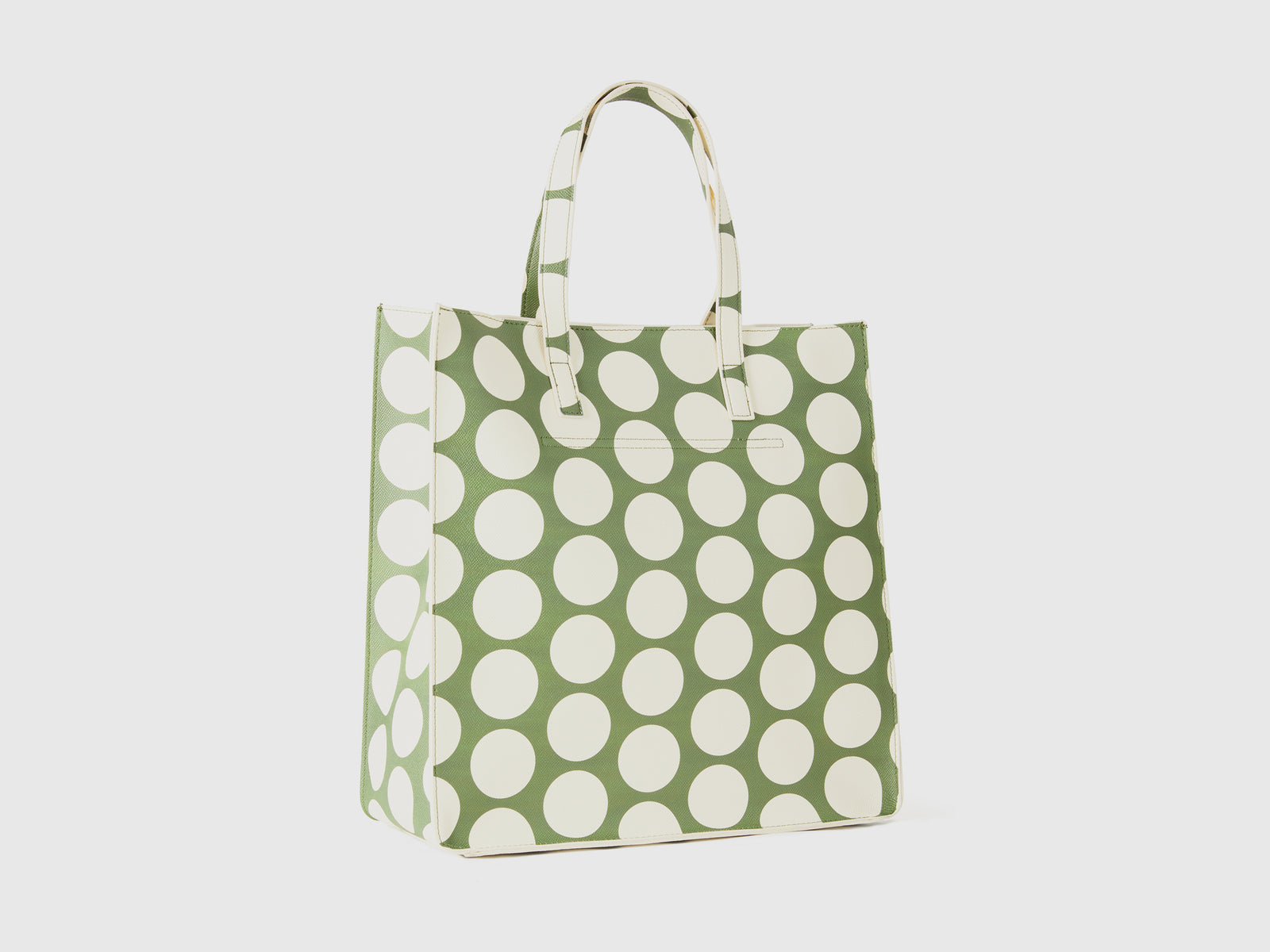 Shopping bag a pois da donna verde 2 | Benetton Outlet