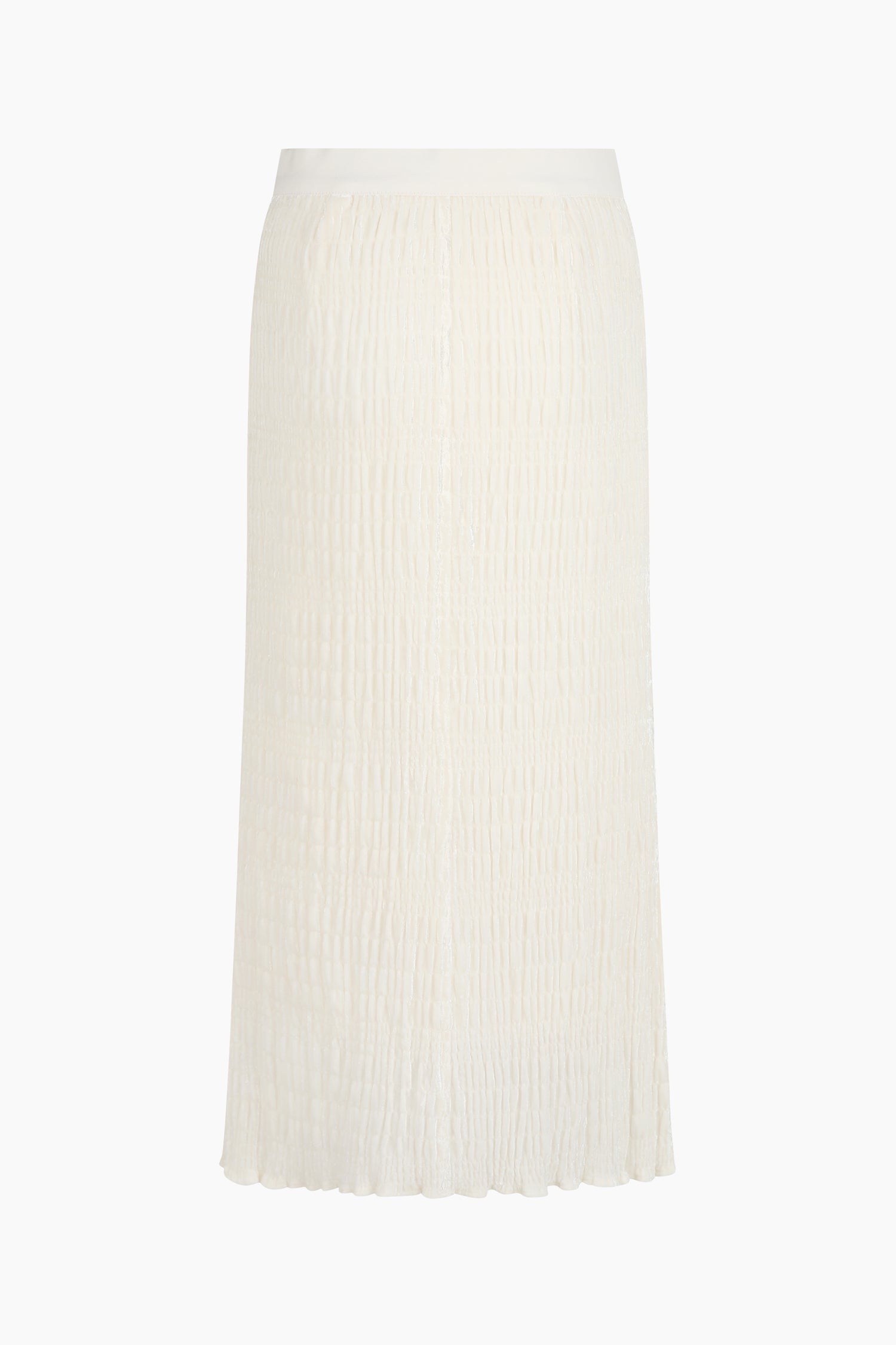 Gonna lunga in velluto da donna bianco panna 2 | Sisley Outlet