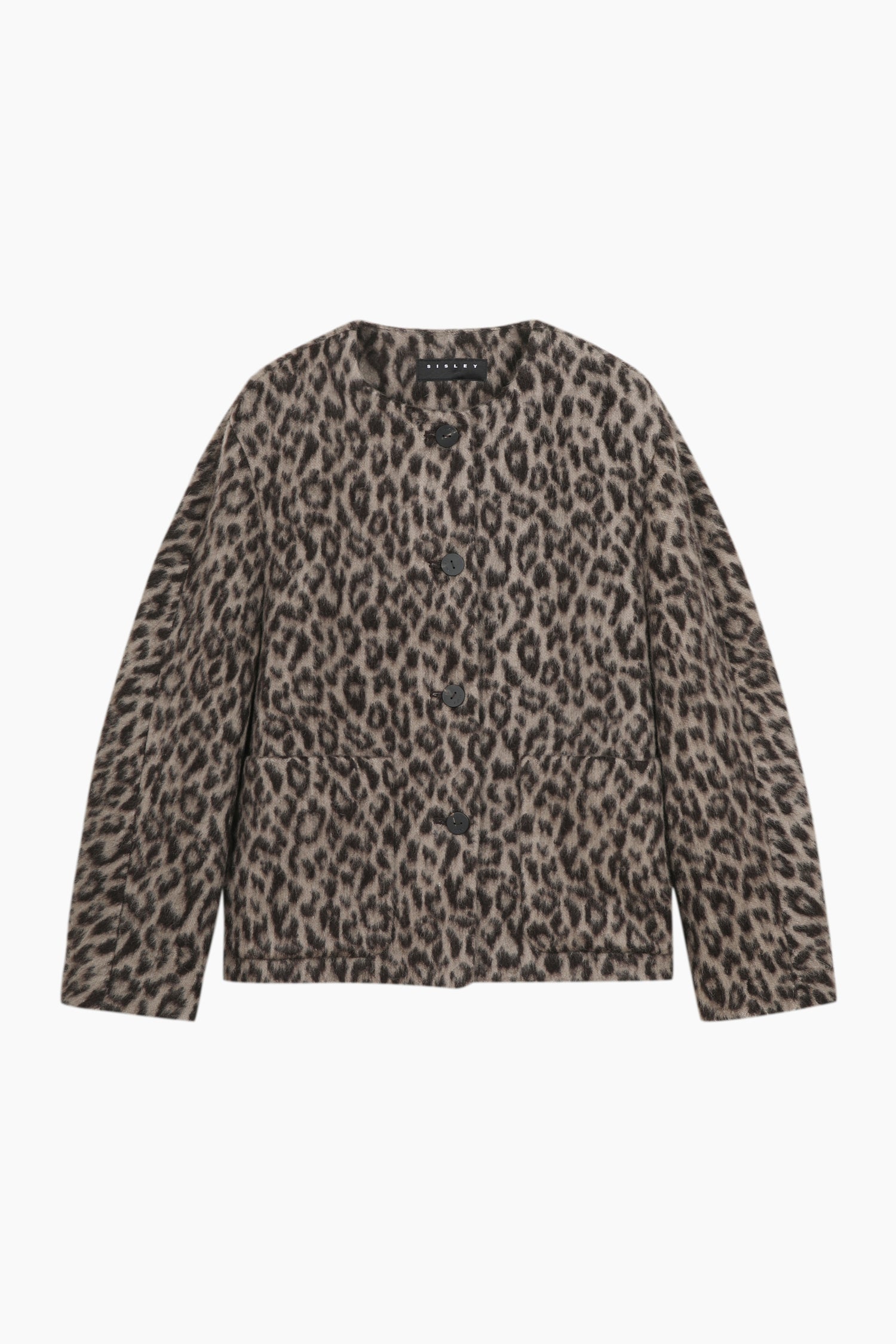 Giacca leopardata da donna marrone scuro | Sisley Outlet