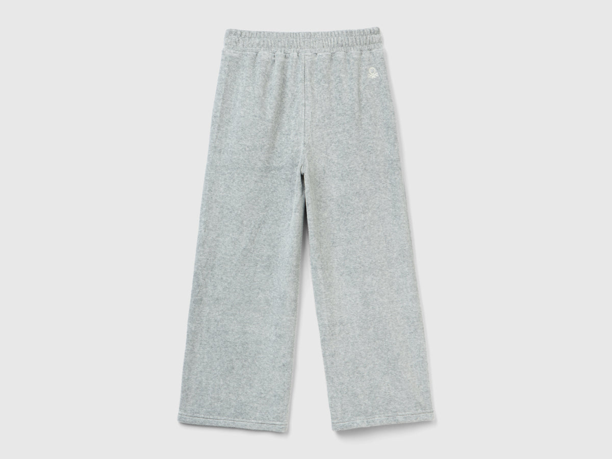 Pantaloni in ciniglia con bande rigate