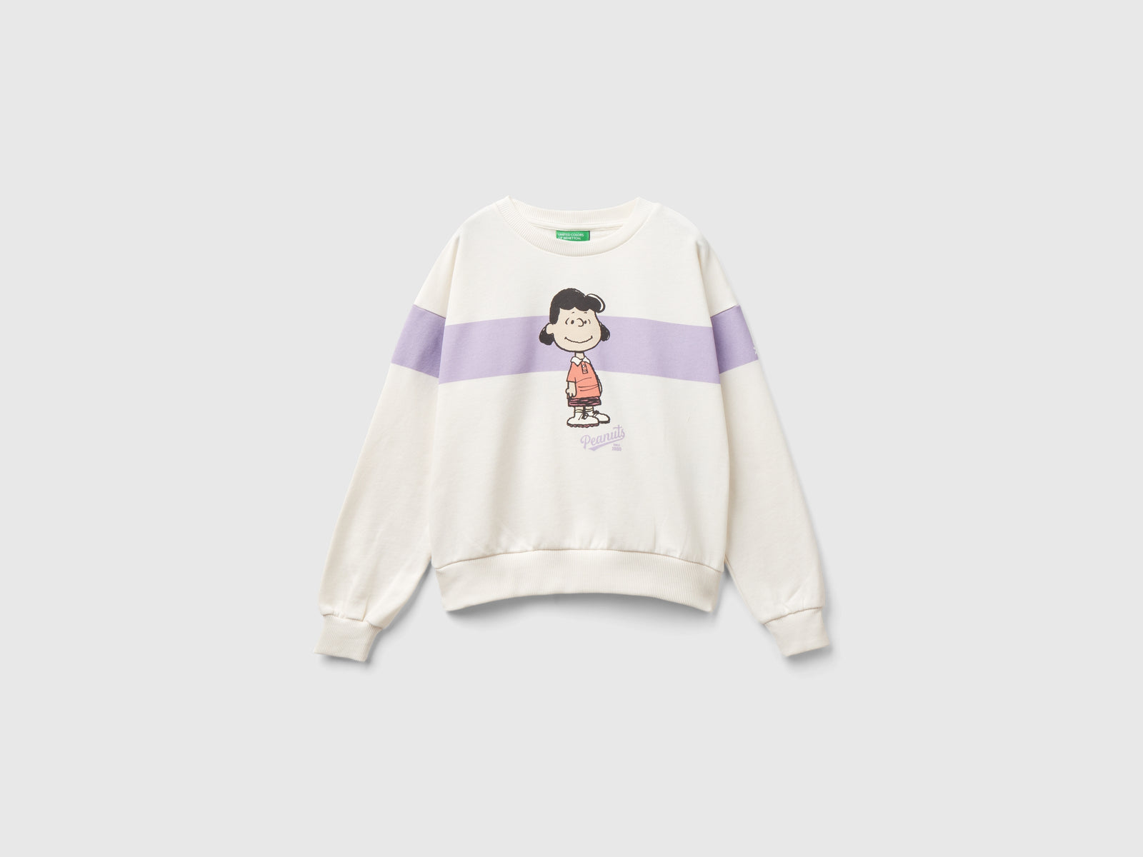 Felpa chiusa ©Peanuts da bambina bianco panna | Benetton Outlet