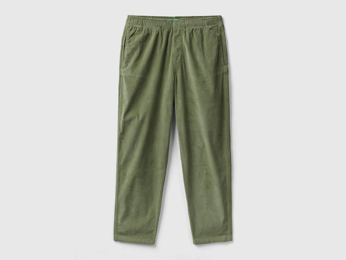 Joggers in velluto con coulisse
