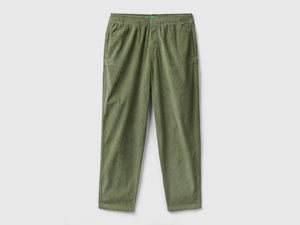 Joggers in velluto con coulisse