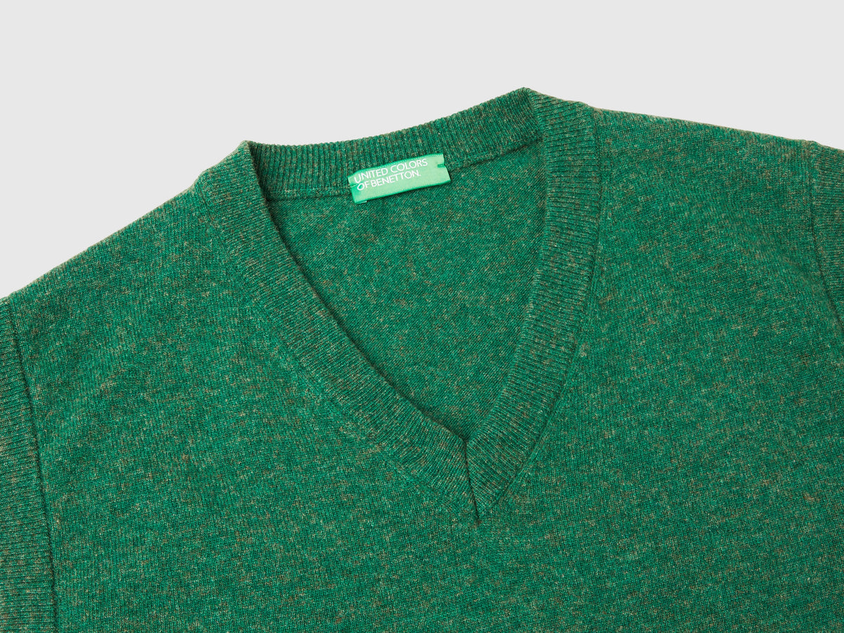 Gilet mélange in pura lana Merino