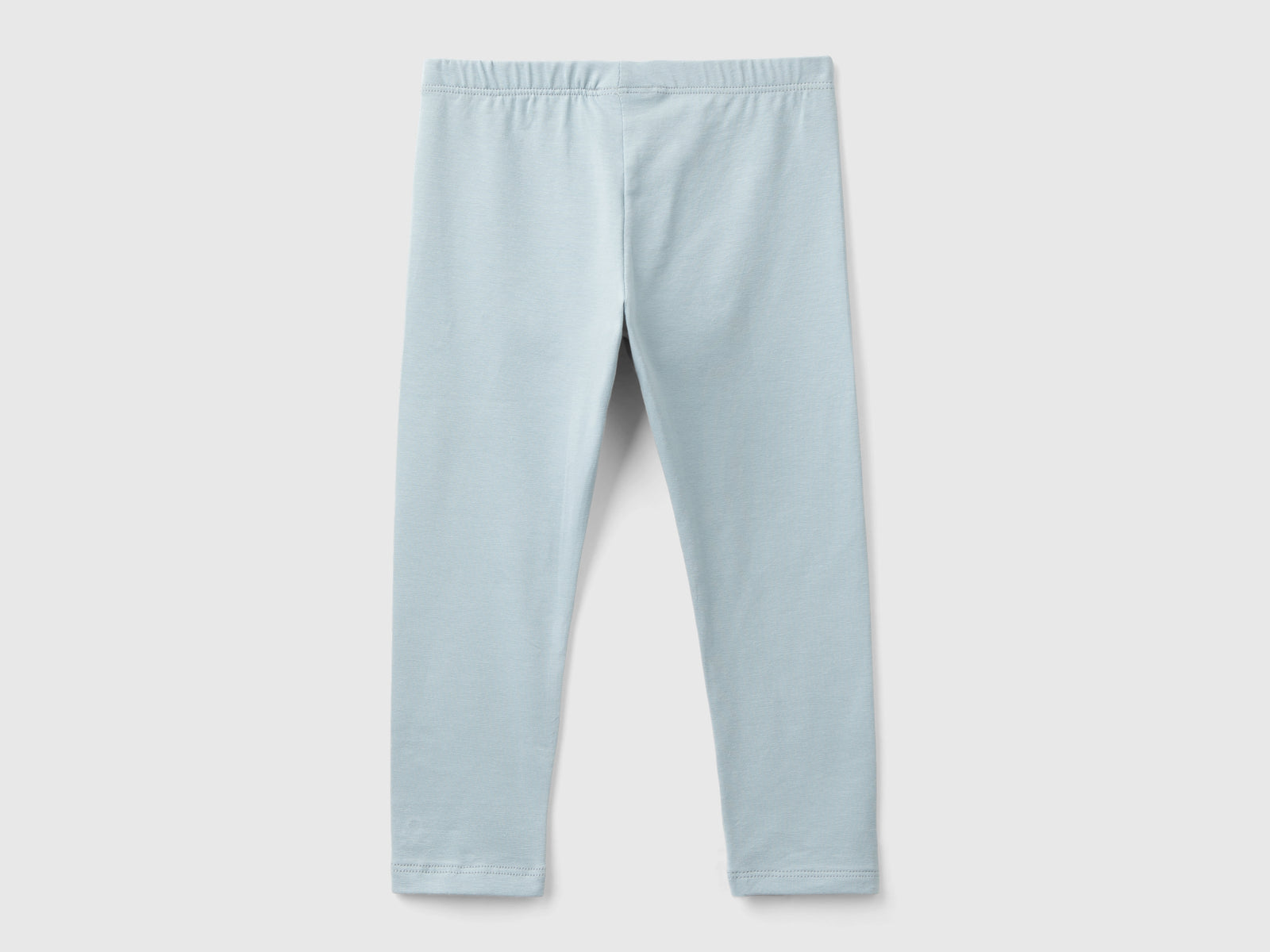 Leggings in cotone stretch da bimba grigio perla 2 | Benetton Outlet