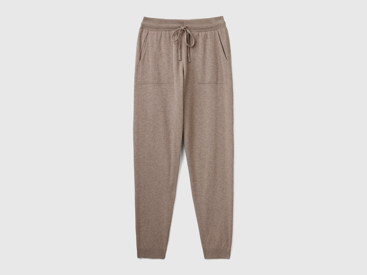 Pantalone sportivo mélange misto cashmere