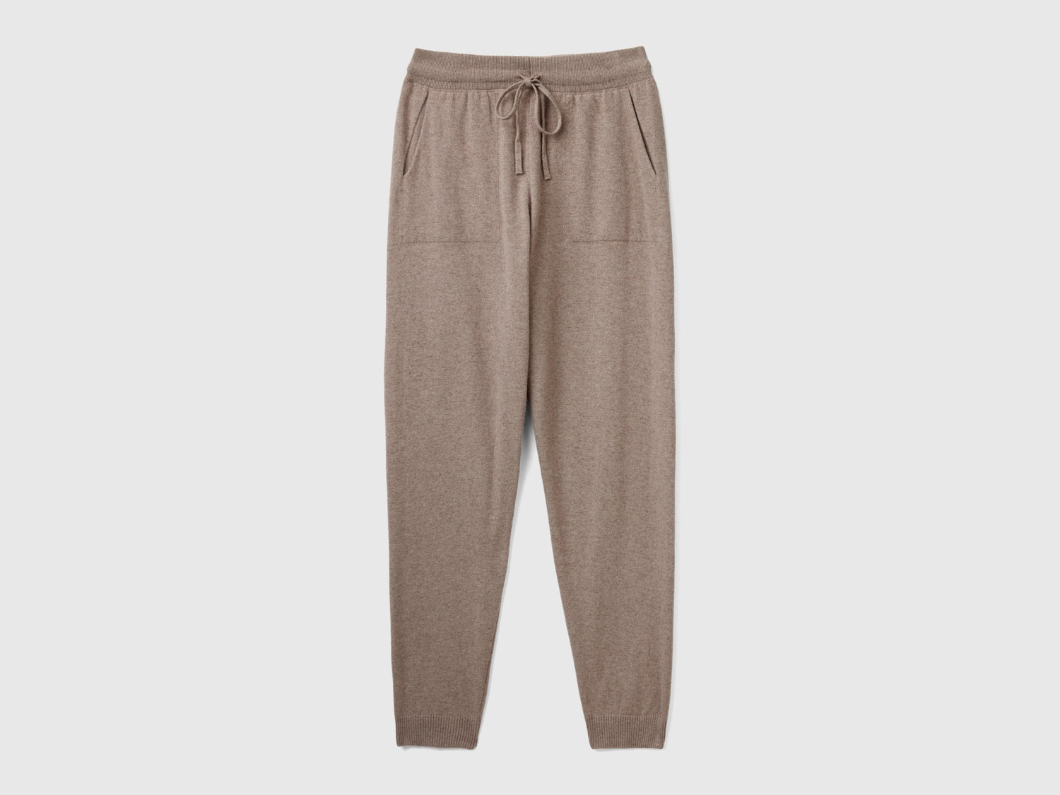Pantalone sportivo mélange misto cashmere da donna marrone | Benetton Outlet
