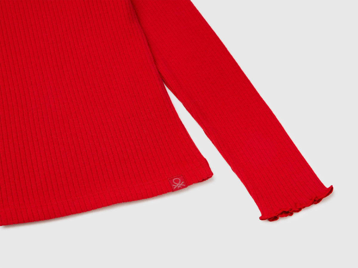 T-shirt lupetto in caldo misto cotone