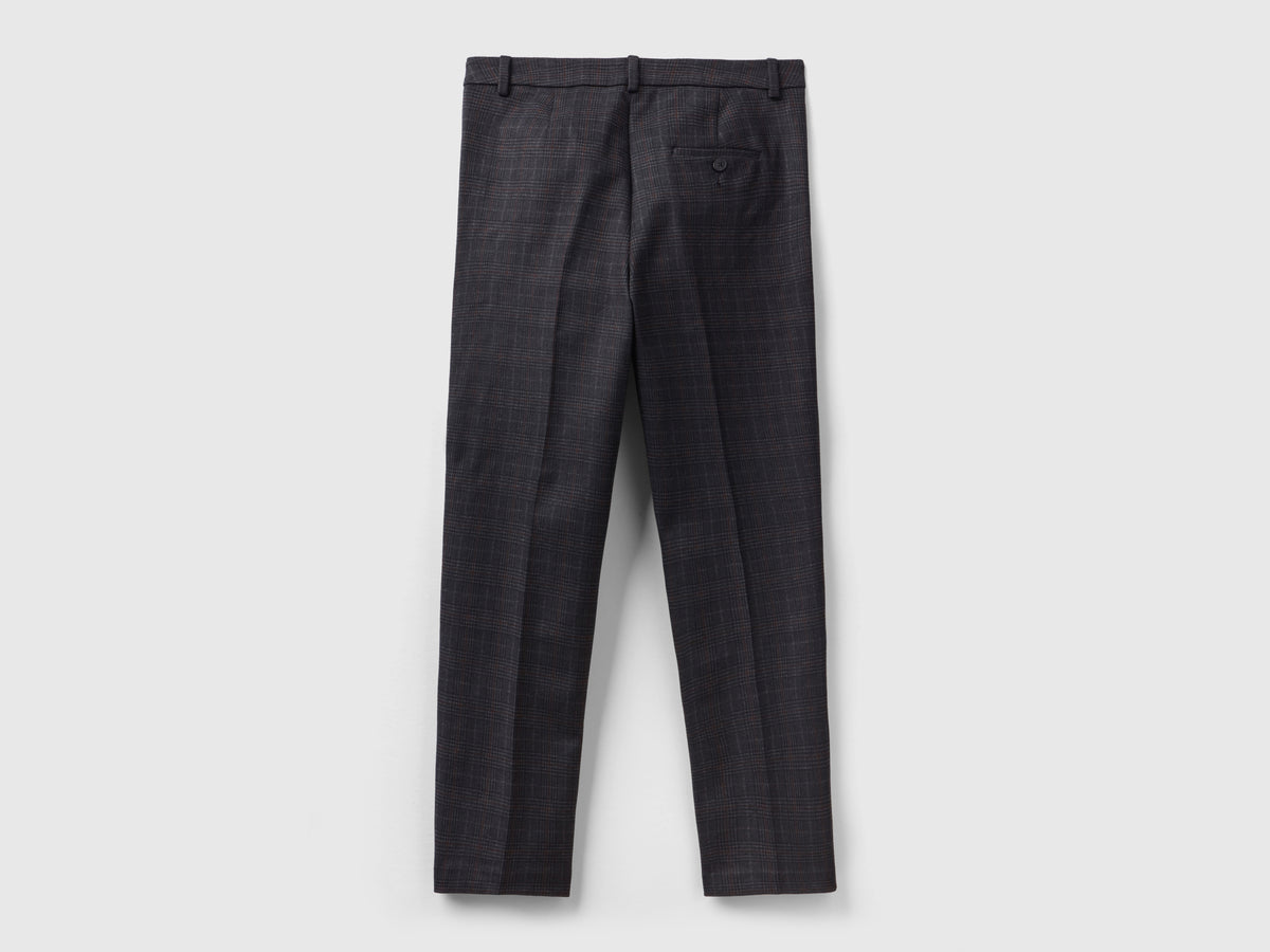 Pantaloni dritti a quadri