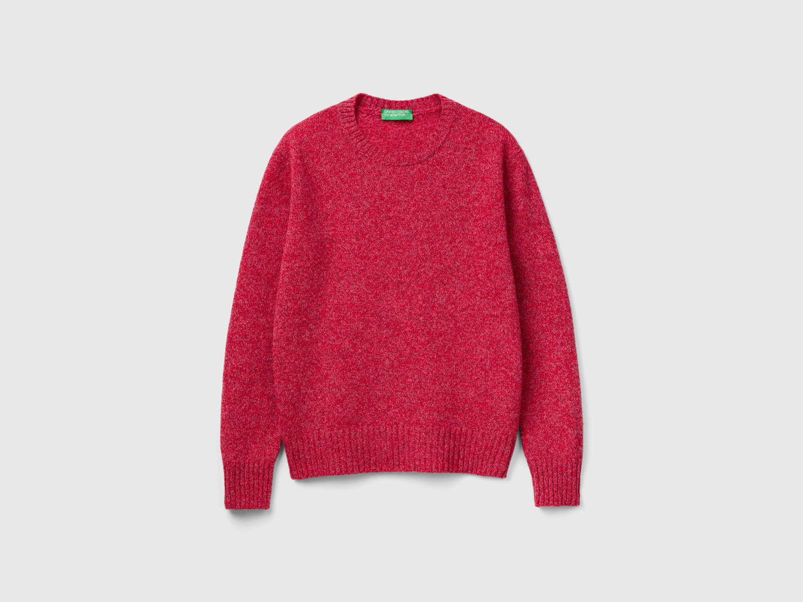Maglia in pura lana Shetland da donna rosso corallo 2 | Benetton Outlet