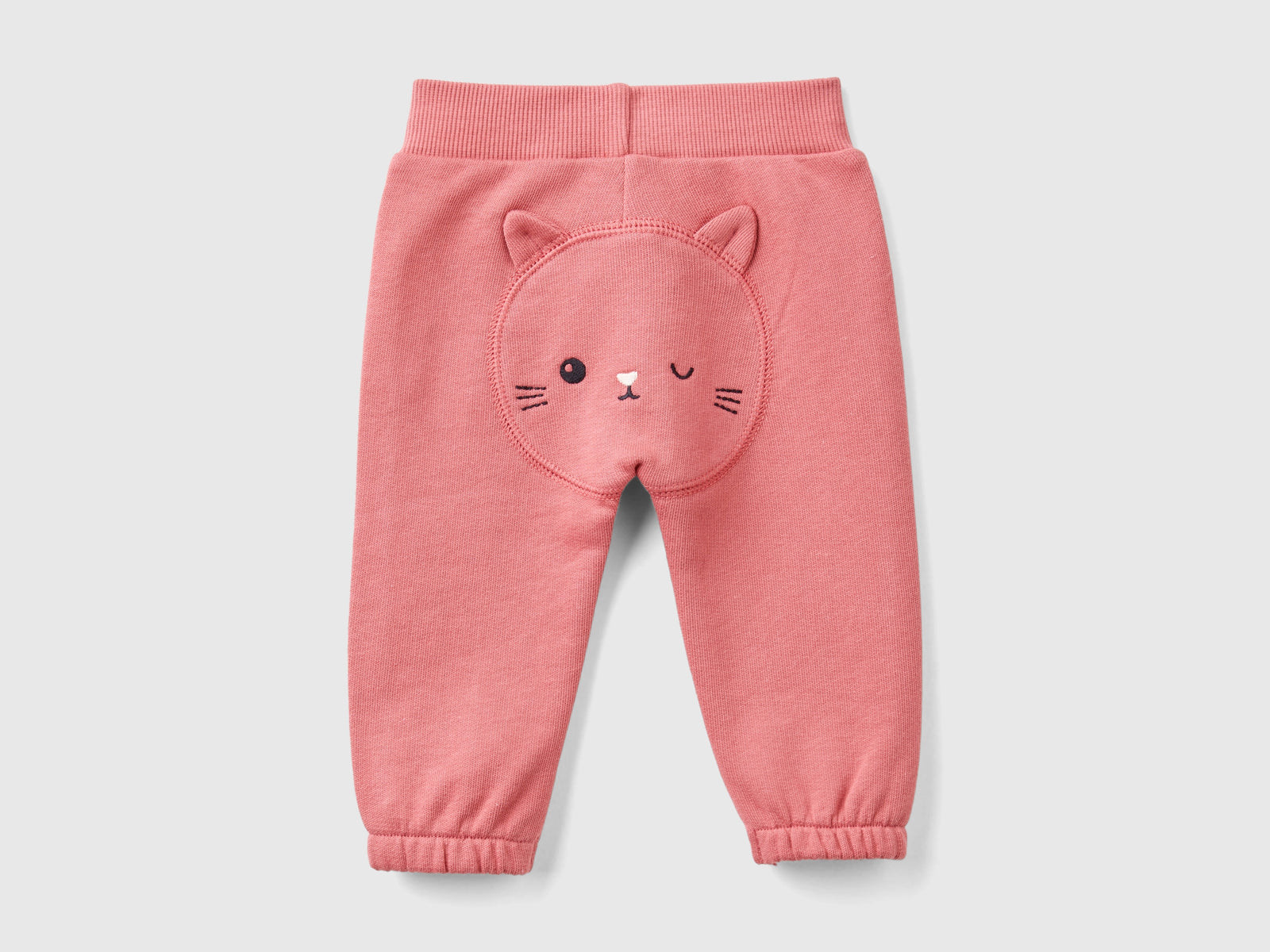 Pantaloni in felpa di cotone bio da neonato malva 2 | Benetton Outlet