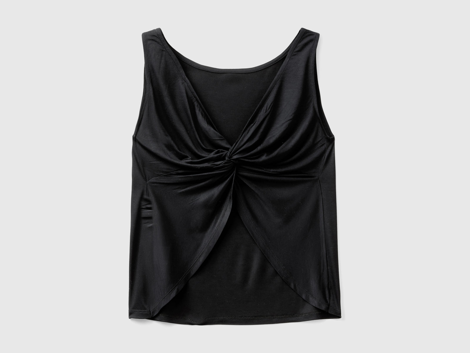 Canotta reversibile 100% viscosa da donna nero 2 | Benetton Outlet