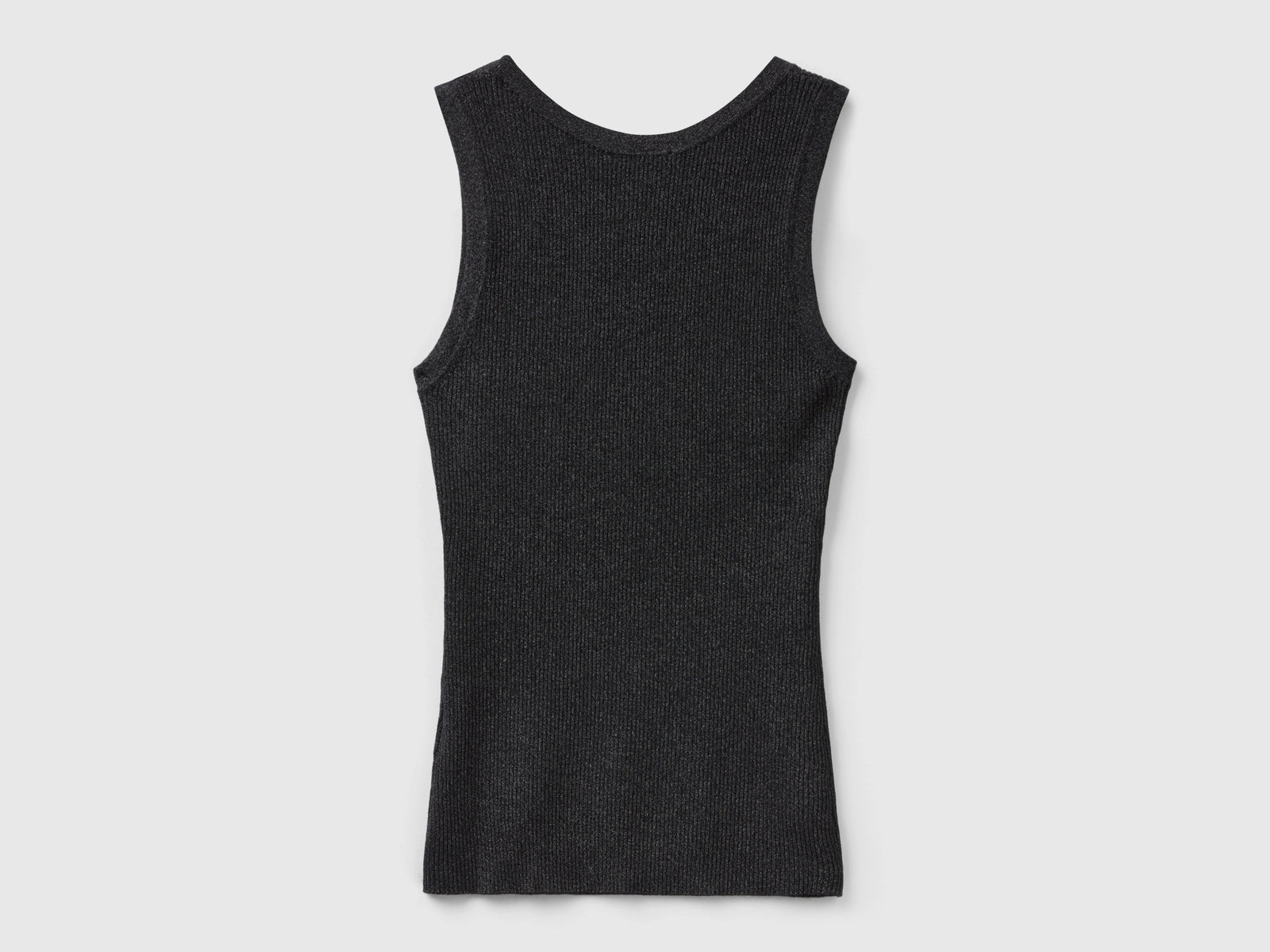 Canotta a costine con lurex da donna nero 2 | Benetton Outlet