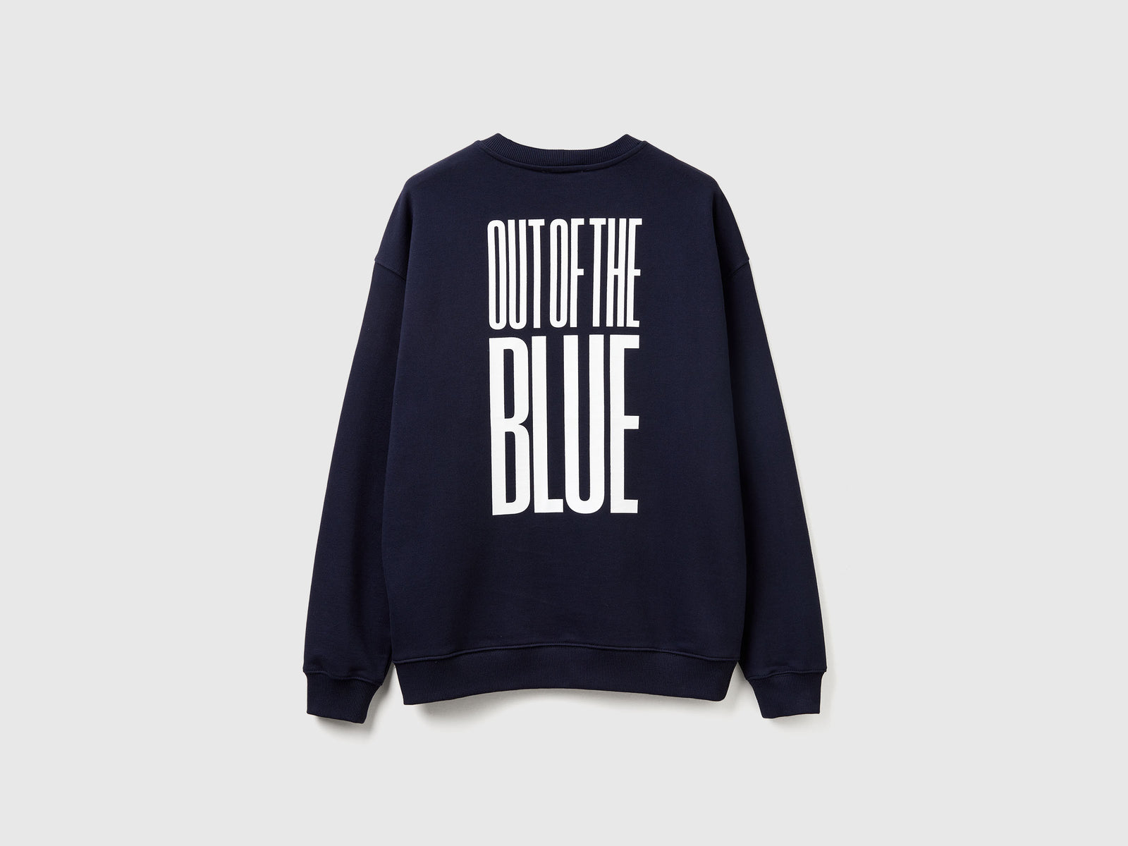 Felpa relaxed fit con stampa da uomo blu scuro 2 | Benetton Outlet