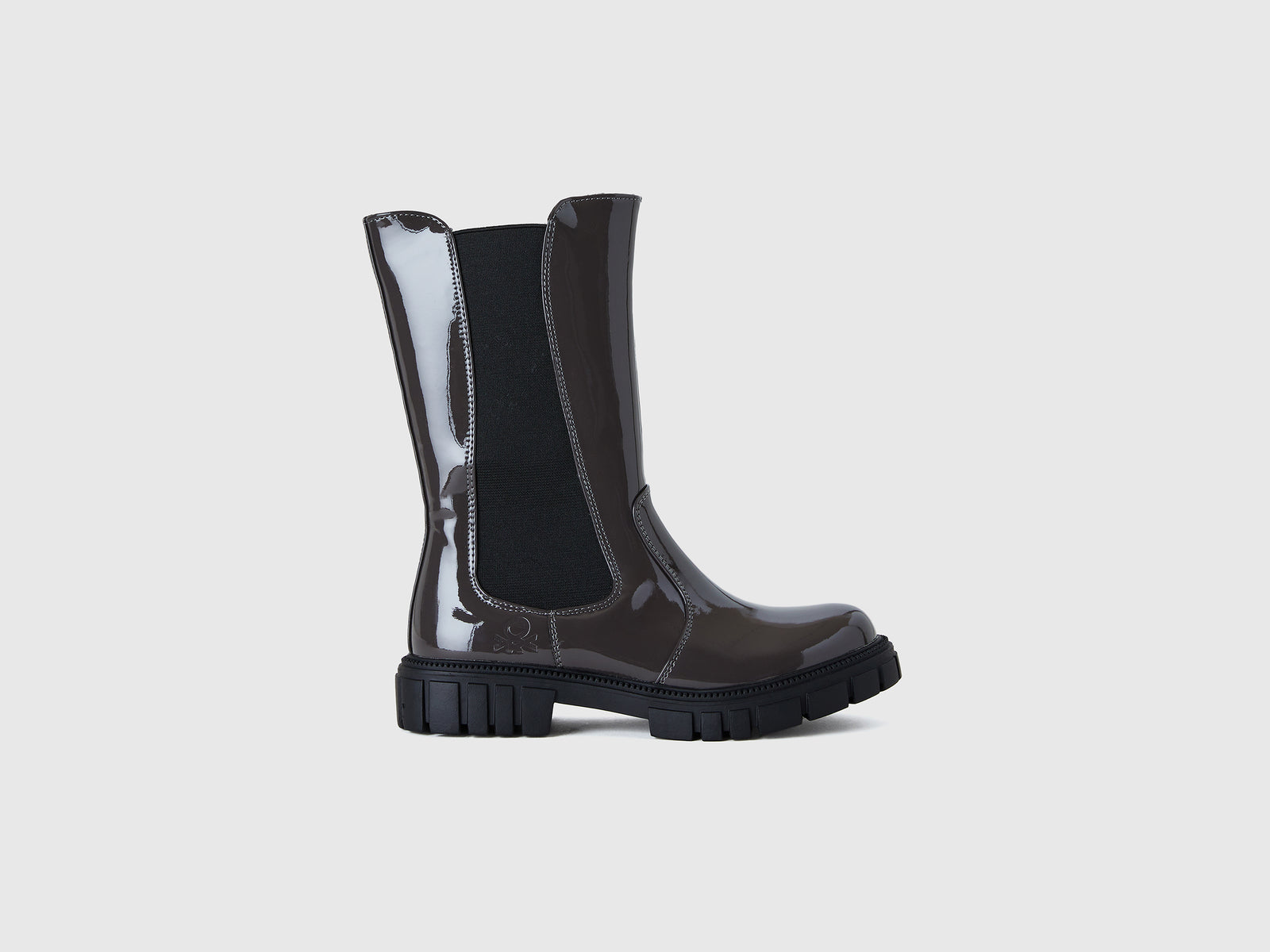 Stivali in tessuto spalmato da bambina nero | Benetton Outlet