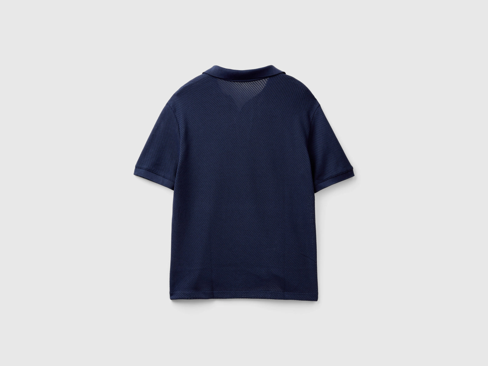 Polo in cotone traforato da uomo blu scuro 2 | Benetton Outlet