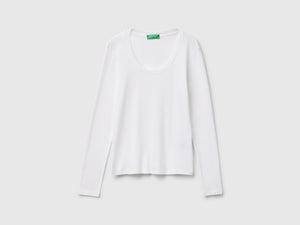 T-shirt manica lunga in puro cotone