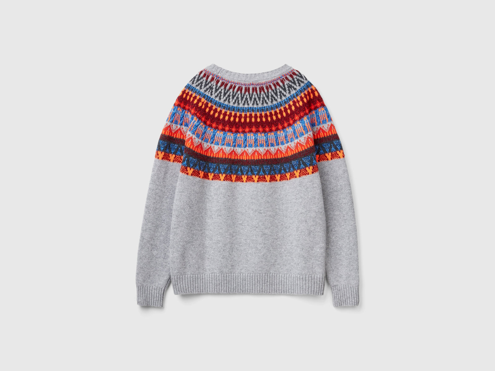 Maglia natalizia regular fit da uomo grigio chiaro 2 | Benetton Outlet
