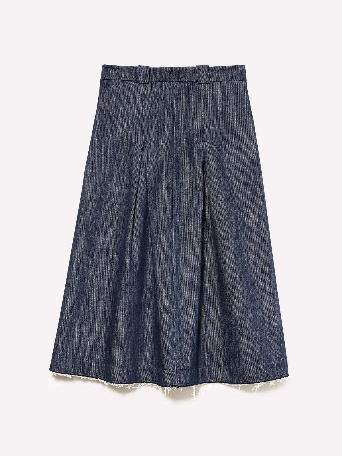 Gonna a ruota in denim blu