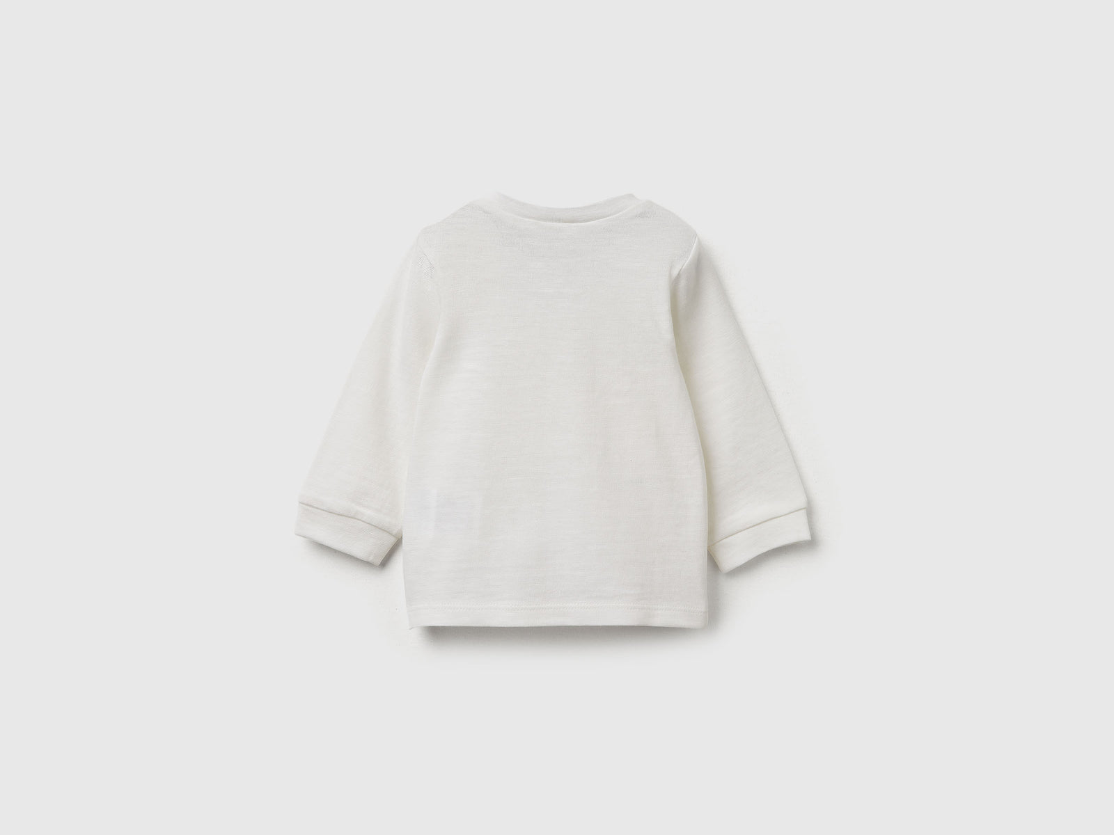 T-shirt con stampa da neonato bianco panna 2 | Benetton Outlet