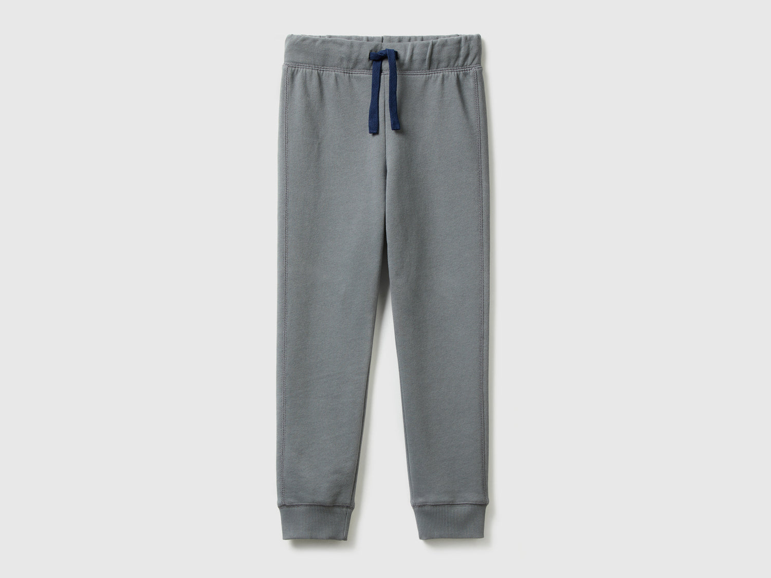 Pantaloni in felpa 100% cotone da bambino grigio scuro | Benetton Outlet