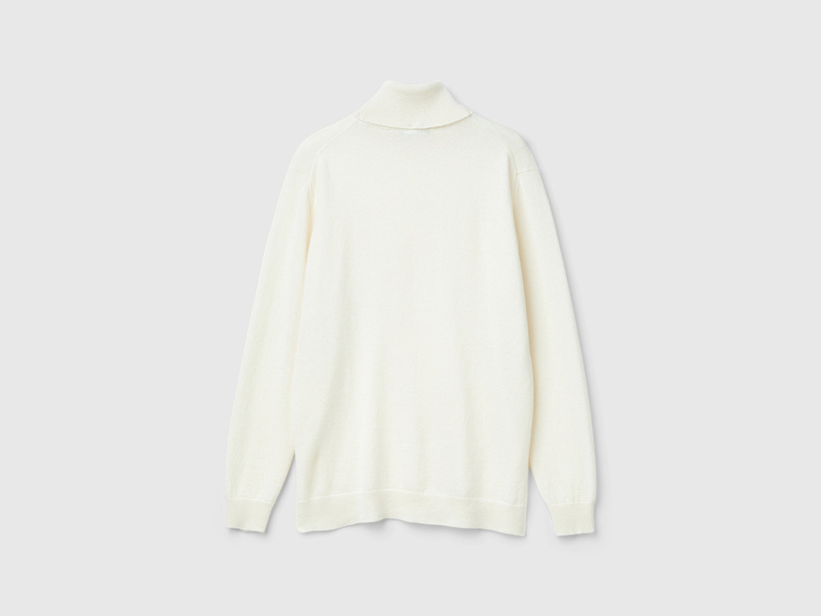 Dolcevita over fit in puro cashmere da donna bianco panna 2 | Benetton Outlet