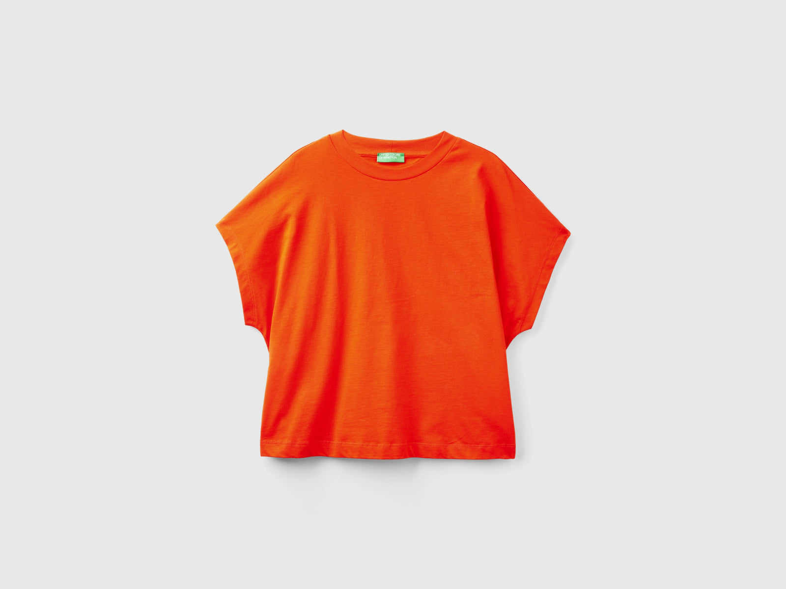 Maglietta con manica a kimono da donna rosso corallo | Benetton Outlet