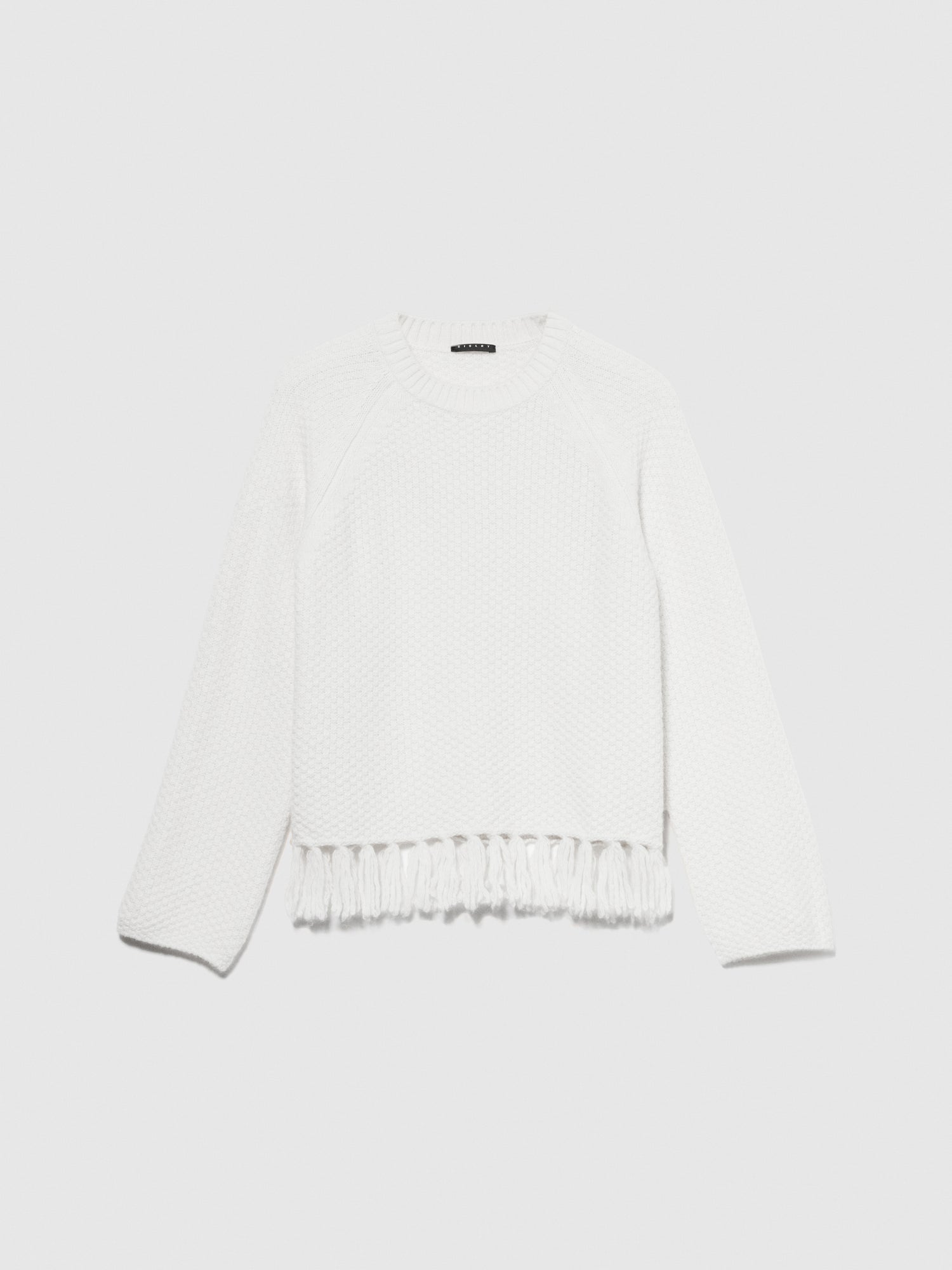 Maglia con frange da donna bianco | Sisley Outlet