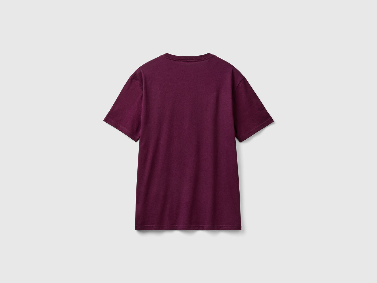 Organic cotton T-shirt with logo da uomo prugna 2 | Benetton Outlet