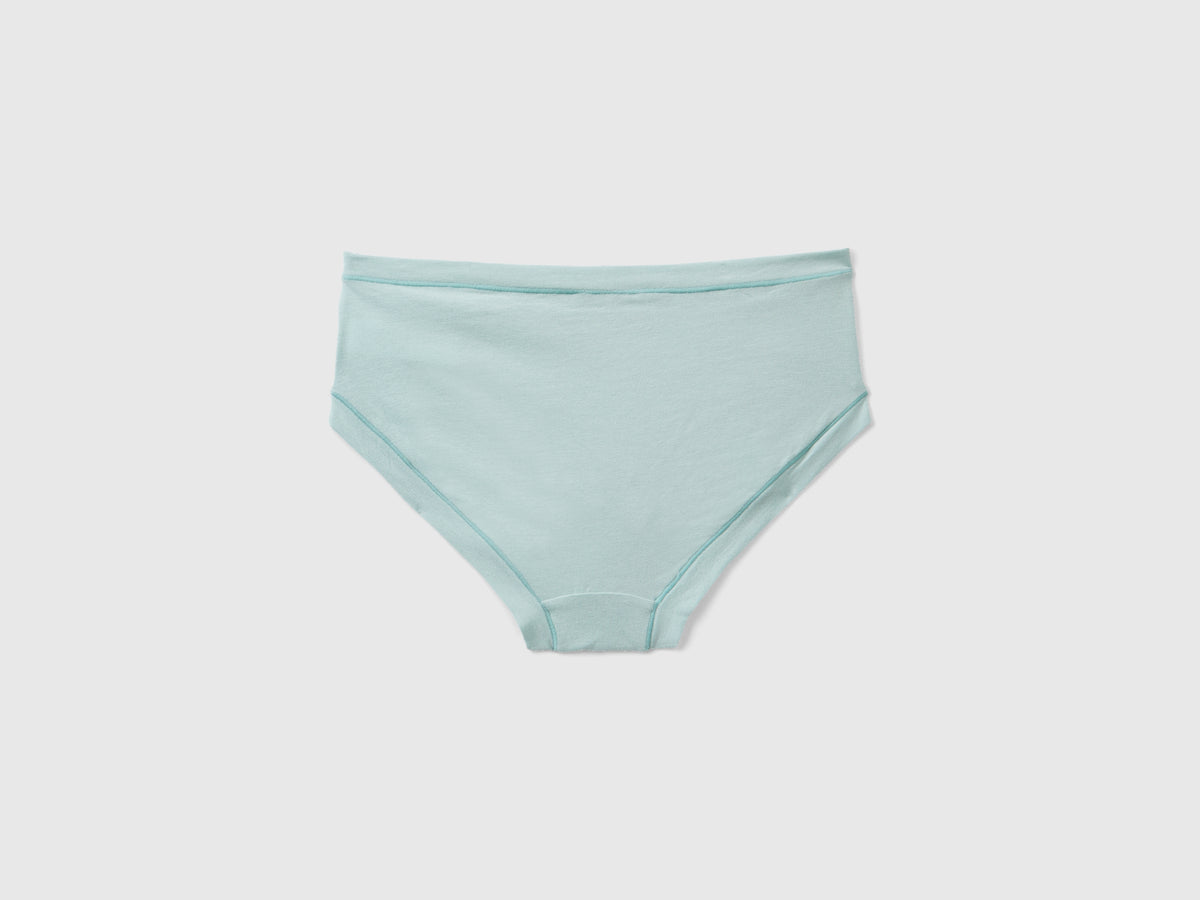 Slip fianco alto in cotone bio super stretch