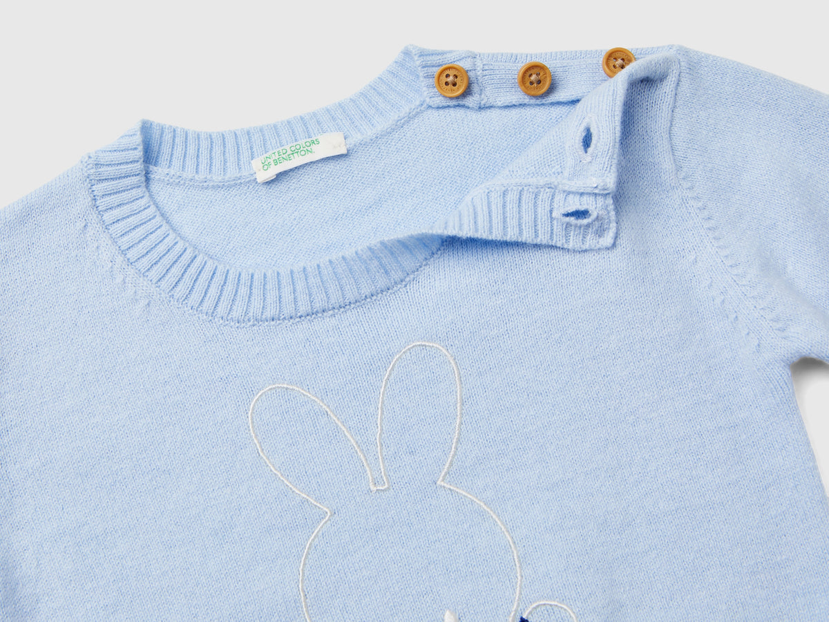 Maglia in misto lana con ricamo
