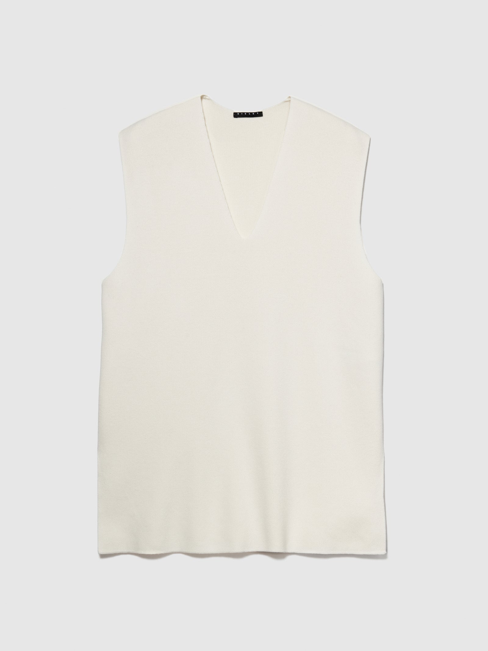 Gilet in maglia da donna bianco panna | Sisley Outlet