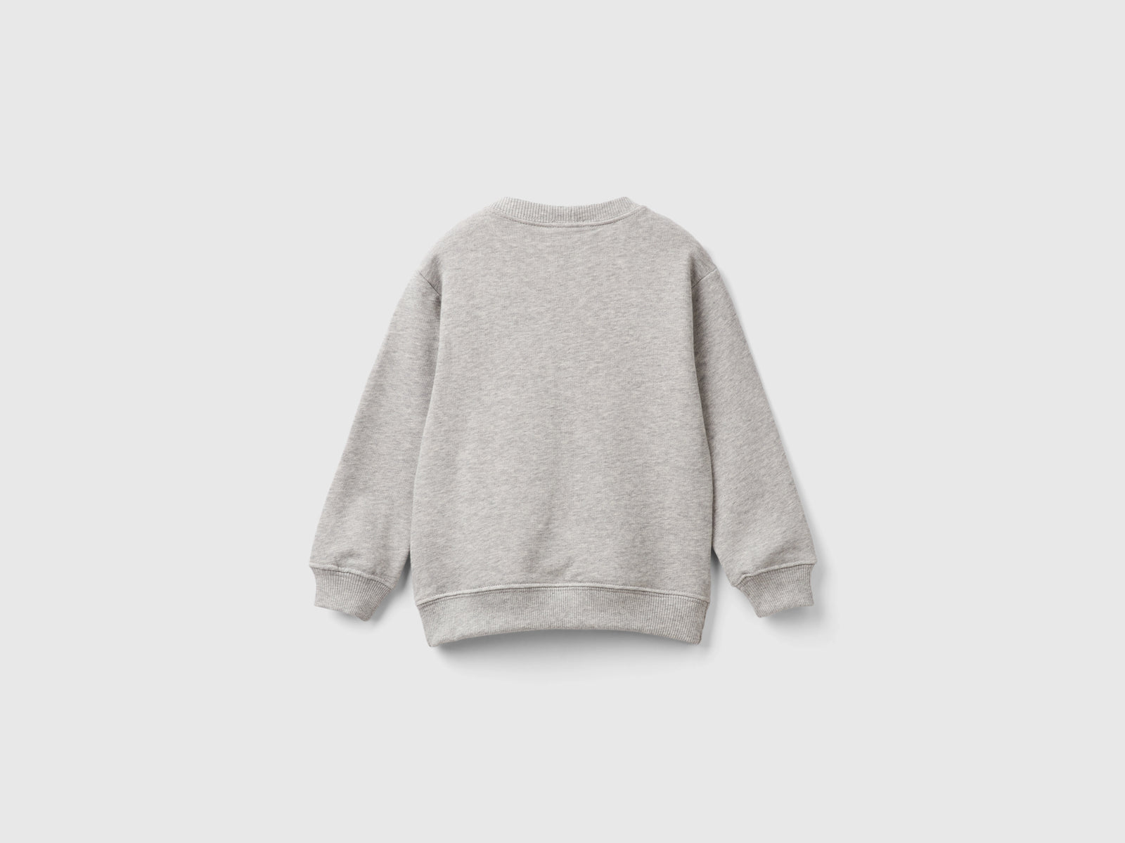 Felpa 100% cotone biologico da bimbo grigio chiaro 2 | Benetton Outlet