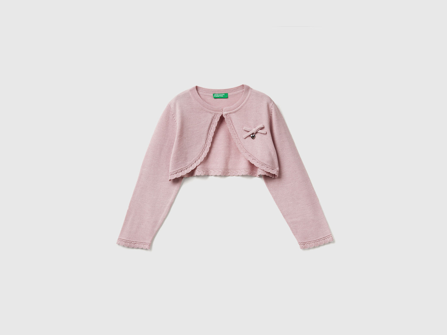 Cardigan in maglia da bimba lavanda | Benetton Outlet