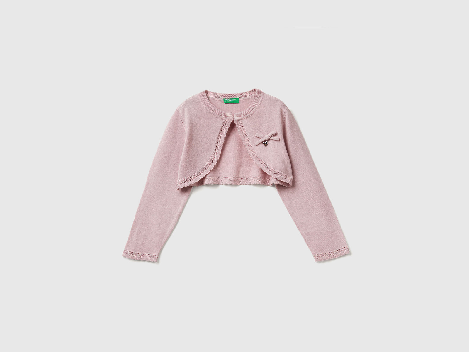 Cardigan in maglia da bimba lavanda | Benetton Outlet