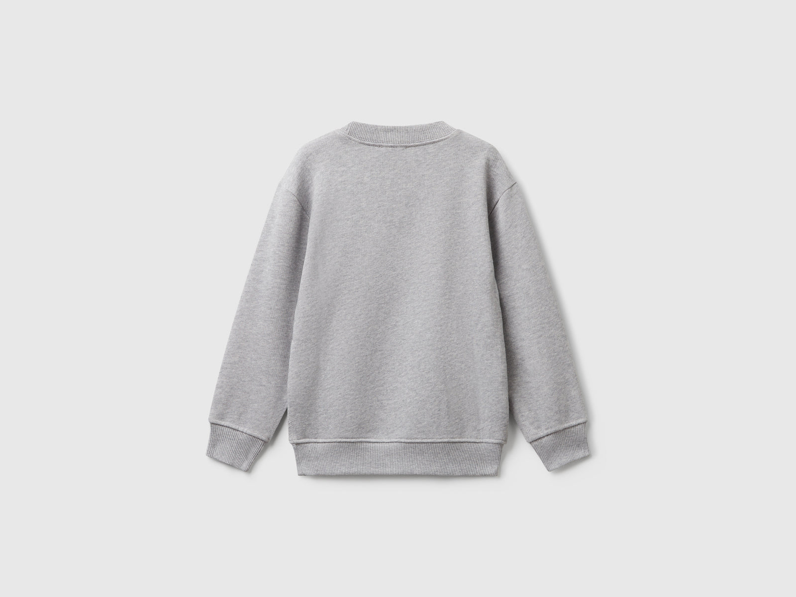 Felpa regular fit con stampa da bimbo grigio chiaro 2 | Benetton Outlet