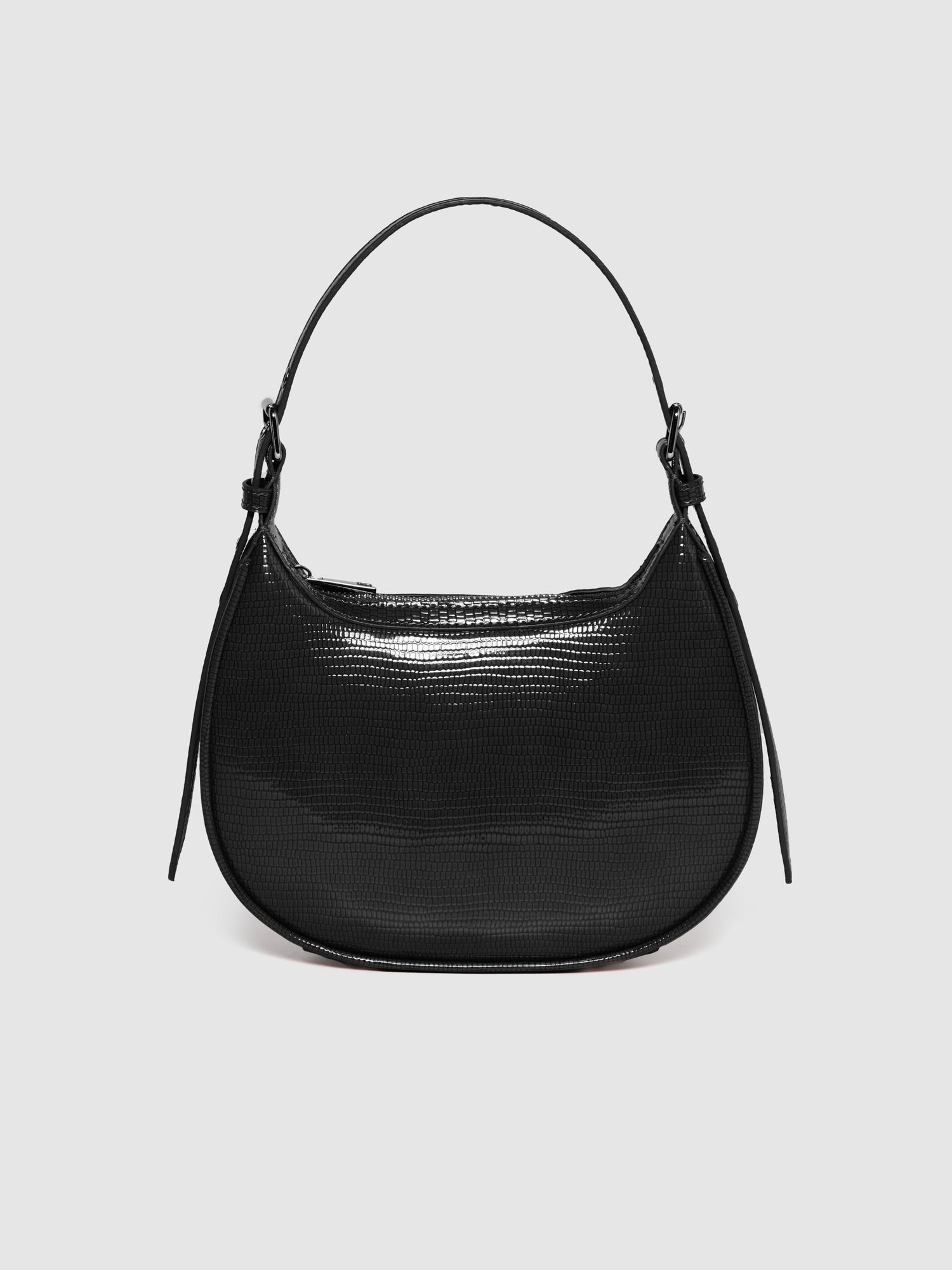 Mini borsa stampa lucertola da donna nero | Sisley Outlet