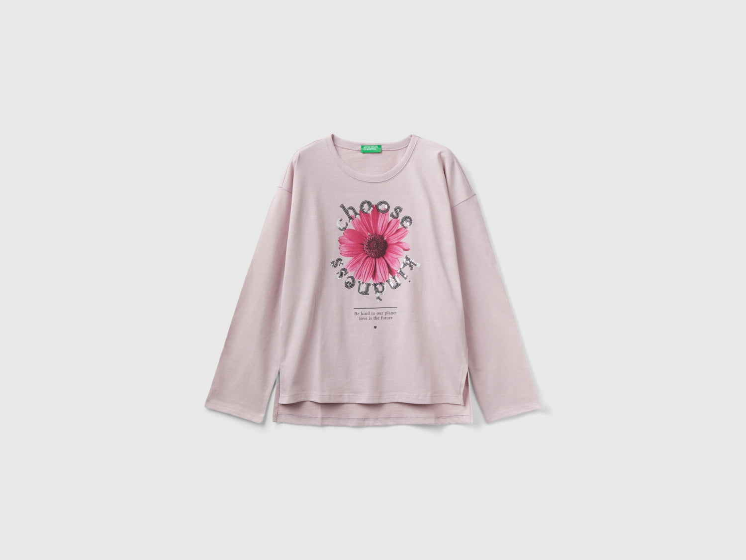 T-shirt con stampa fotografica da bambina rosa | Benetton Outlet