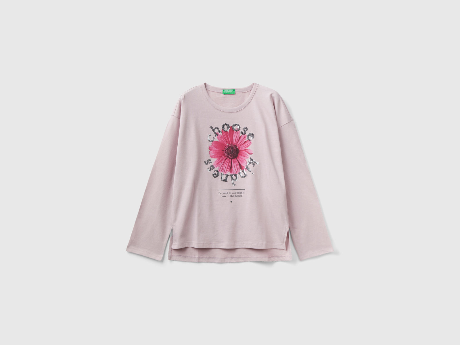 T-shirt con stampa fotografica da bambina rosa | Benetton Outlet