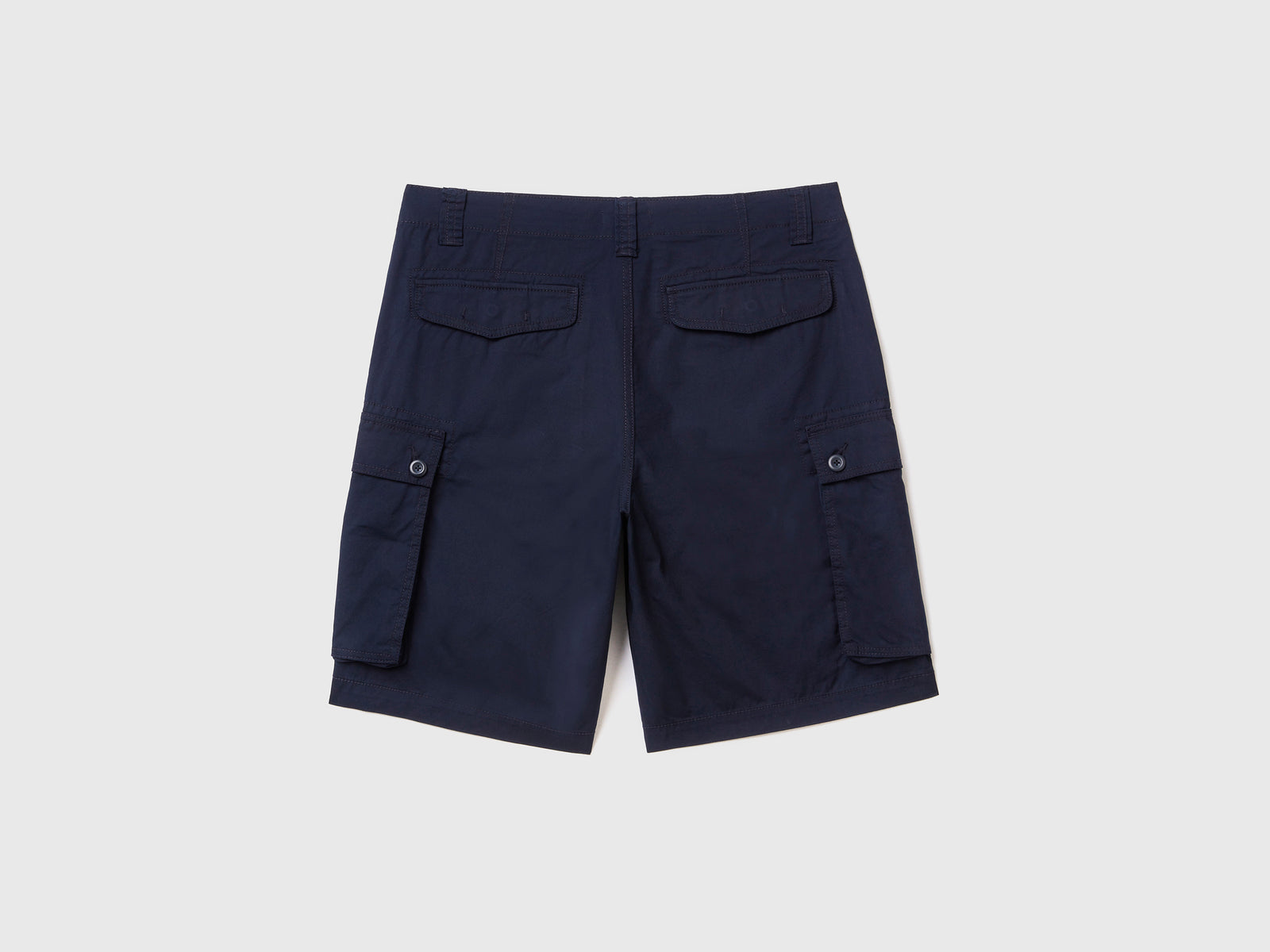 Bermuda cargo in puro cotone da uomo blu scuro 2 | Benetton Outlet