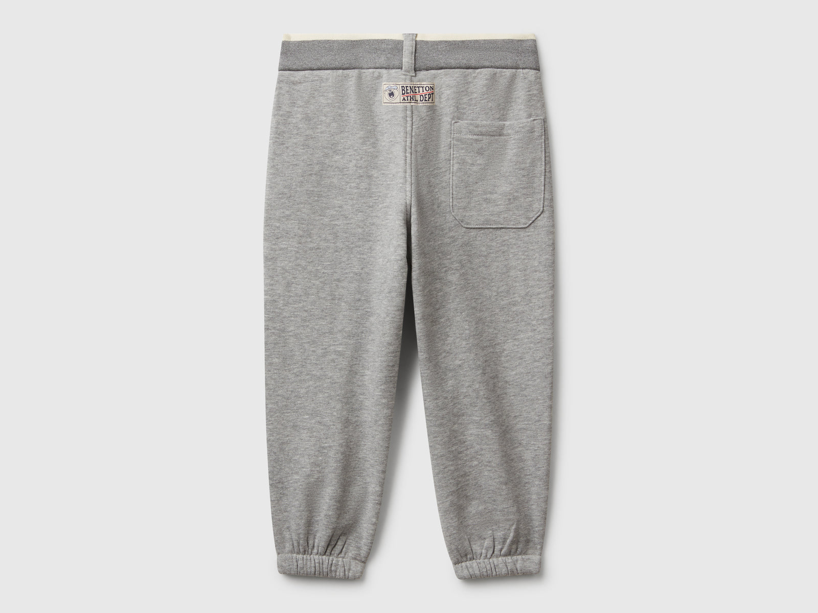 Pantaloni in felpa con coulisse da bimbo grigio chiaro 2 | Benetton Outlet