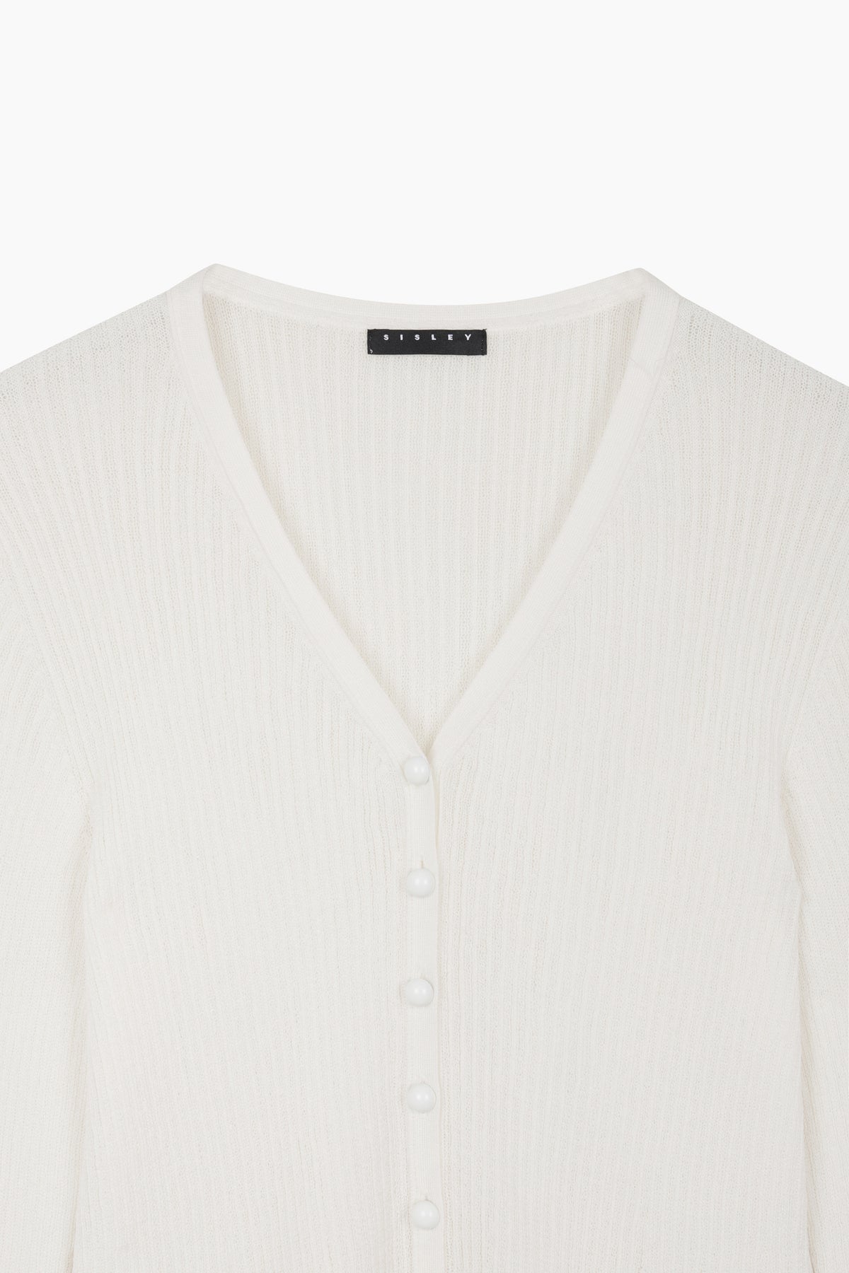 Cardigan con bottoni a perla