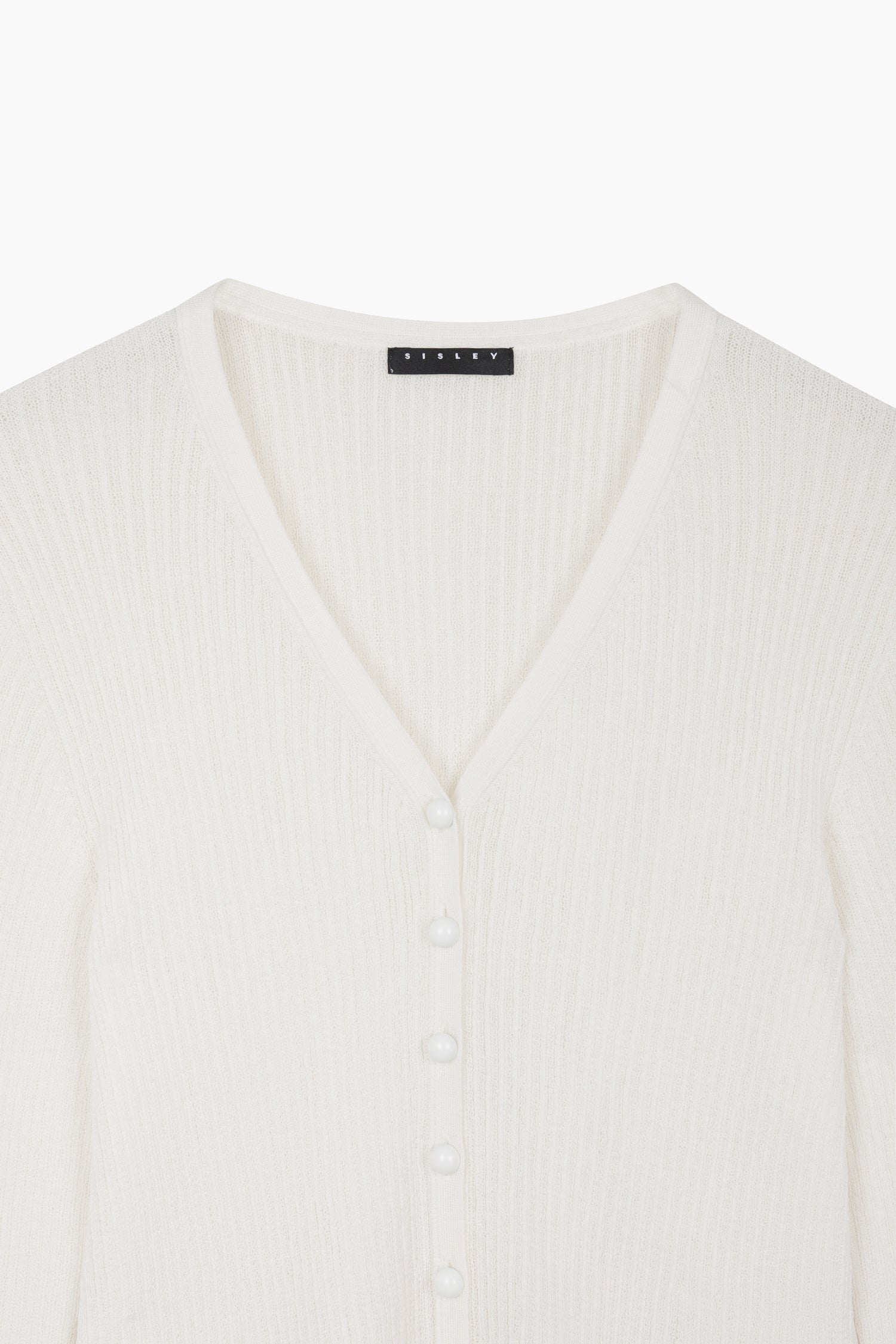 Cardigan con bottoni a perla da donna bianco 3 | Sisley Outlet