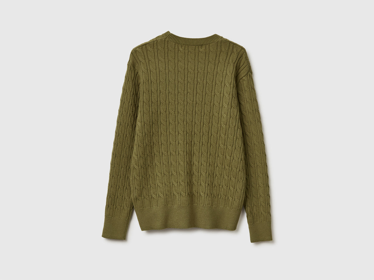 Maglione con trecce