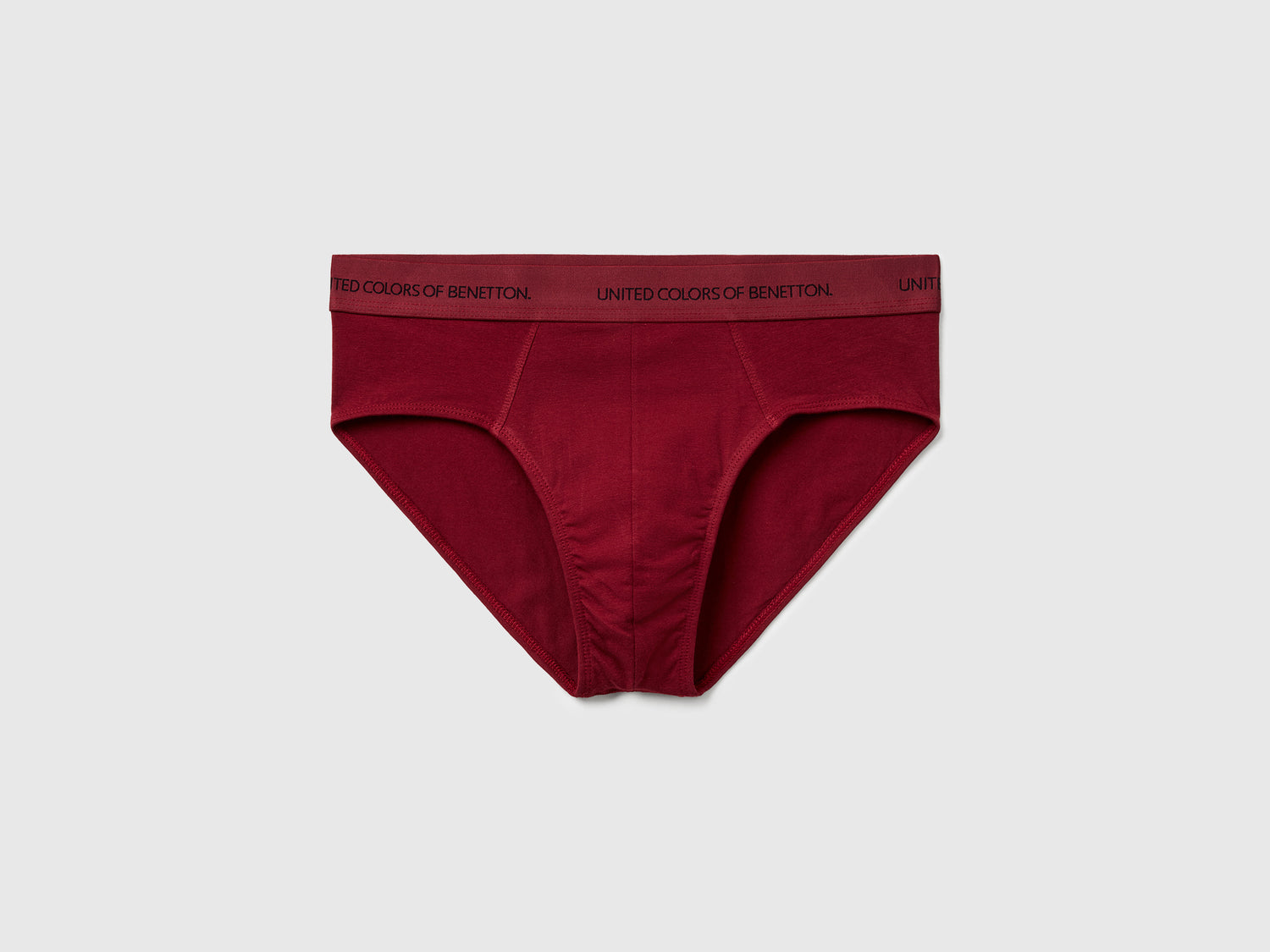 Slip in cotone elasticizzato da uomo bordeaux | Benetton Outlet