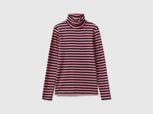 T-shirt lupetto a righe